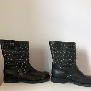 Frye studded calf boot